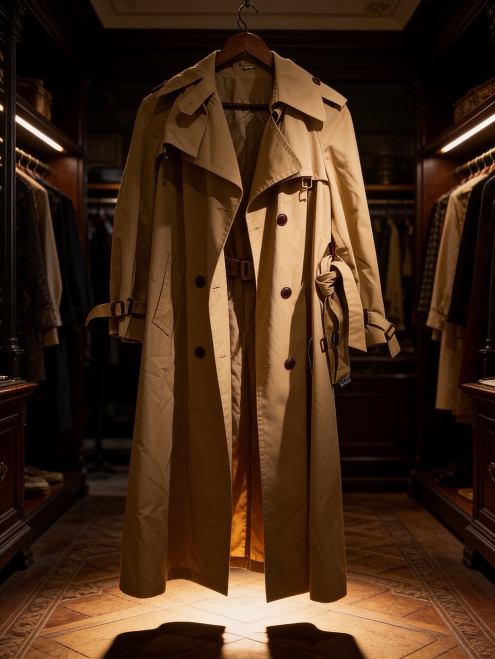 Etienne Aigner Khaki Trench Coat